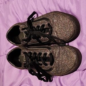 black glitter vans